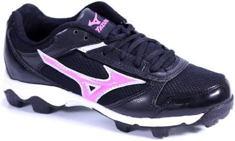 FINCH FRANCHISE 4 BY MIZUNO GIRLS SOFTBALL MOLDED CLEATS BLACK PINK US GIRLS 4.5M