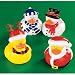 One Dozen (12) Christmas Holiday Rubber Ducky Party Favors