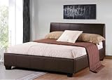 BRAND NEW ASTAIRE 5FT KING SIZE BROWN LEATHER STORAGE BED