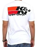 K&N 88-6026-XXL White XX-Large  K&N Motorsports Logo Men's T-Shirt