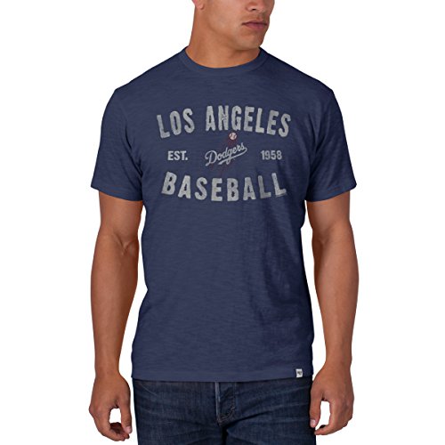 MLB Los Angeles Dodgers '47 Brand Men's Scrum Basic Tee, Style 2, X-Large, Royal