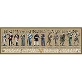 The History of the United States Marine Poster with Clothing and Insignias