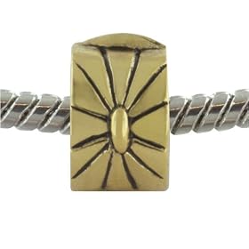 Pugster Gold Tone Sun Snap European Bead by 