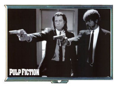 ID CREDIT CARD HOLDER OR CIGARETTE CASE: PULP FICTION SAMUEL L. JACKSON BY PENNY SILVER