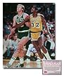 Magic Johnson and Larry Bird Los Angeles Lakers Boston Celtics NBA Dual Hand Signed 16x20 Photograph