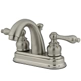 Kingston Brass KB5618AL+ Restoration 4-Inch Centerset Lavatory Faucet, Satin Nickel