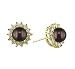 1/2 ct. tw. Diamond and Fresh Water Cultured Pearl Earrings