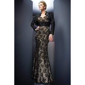 Black Lace Gowns by Tony Bowls