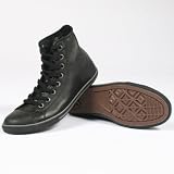 Converse Slim Chuck Taylor Leather Hi Top Shoes in Black Monochrome (117634)