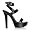 Sugar 5 Inch Sexy Black Shoe Womens High Heel Shoes Stack Heel Ankle Wrap Black / Black Pleaser CLEARANCE Size: 9