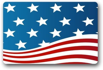 American Flag 23.6"(L)x15.7"(W) 3/16" Clean Machine Indoor And Outdoor Door Mat