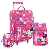 41jQbN0rylL. SL160  Disney Minnie Mouse Luggage Set for Girls    3 Pc.