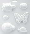 SOAPSATIONS SOAP MOLD 8X9-2 TURTLES/3 LADYBUGS/BUTTERFLY