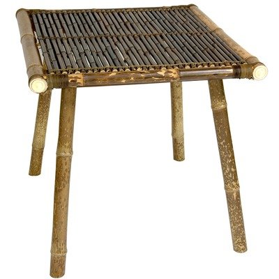 Japanese Bamboo Folding End Table