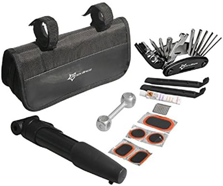 ROCKBROS Portable Practical Bike Tool Bag Multifunction Repair Kit With Bicycle Riding Common Repair Tools ,Black