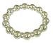 Faux Pearl Stretch Bracelet with Crystal Rondell Rings