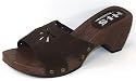 H.I.S Plateau Pantolette Leder schoko Gr. 36