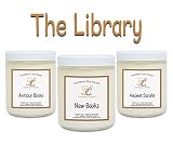Book Scented Candles - The Library - Includes Antique Books, New Books and Ancient Scrolls - 3 x 4 oz Soy Candle Set