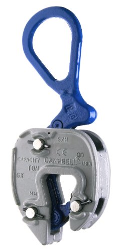 Campbell 6423010 Vertical and Horizontal to Vertical GX Plate Lifting Clamp, 1/16