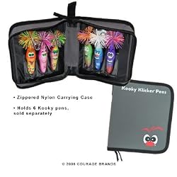 Kooky Klicker Pen Gray Carrying Case - Holds 6 Pens