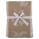 Gourmet Classics Khaki Kitchen Towels with Fruit Design, Set of 4