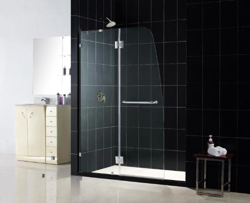 DreamLine SHDR-3345728-04 Aqua LUX Shower Door Clear Glass, Brushed Nickel