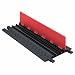 Guard Dog GD3X75-ST-O/B Polyurethane Heavy Duty 3 Channel Low Profile Cable Protector with Standard Ramp, Orange Lid with Black Ramp, 36" Length, 13.8" Width, 1.25" Height
