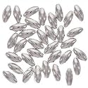 Real Silver Plated Tapered Oval Beads 10 x 5mm (25)