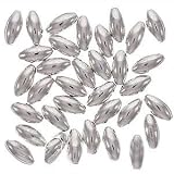 Silver Plated Tapered Oval Beads 10 x 5mm (25)