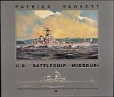Missouri, Naval Ships Art Poster Print by Patrick Hasket, 29x25