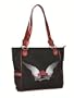 Red Rose Rhinestone & Wings Tote
