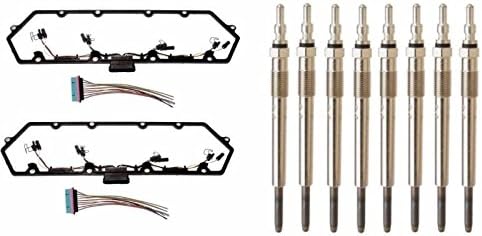 97-03 Ford Powerstroke 7.3L Diesel Glow Plug Set - Gaskets Harnesses + 8 Plugs