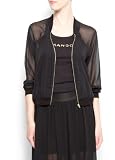 Mango Womens Sheer Bomber