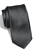 New Skinny Slim Narrow Solid Black 2" Inch Necktie Tie