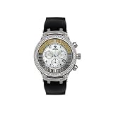 Aqua Master Men's Power Canary Diamond Watch with Diamond Bezel and Rubber Strap, 4.25 ctw