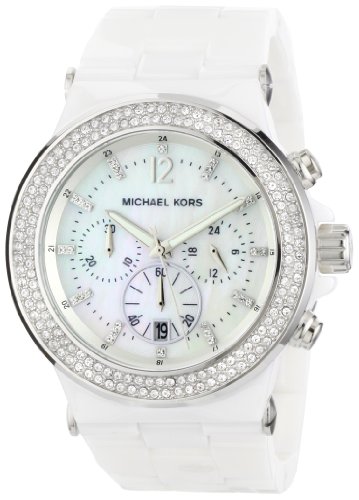 Michael Kors - Quartz Ceramic Classic Chronograph with White Dial Women Michael Kors - Quartz Ceramic Classic Chronograph with White Dial Women