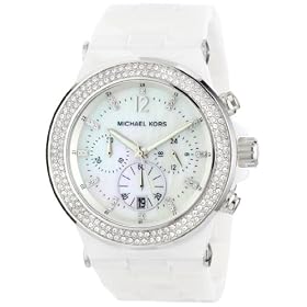 Michael Kors Women's MK5391 Ceramic Classic Chronograph White Watch