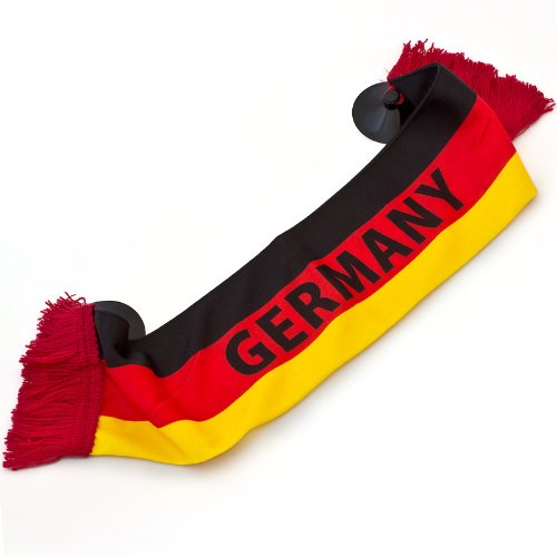 Relaxdays Deutschland Fanschal Autobanner mit 2 Saugnäpfen 45 x 8 cm