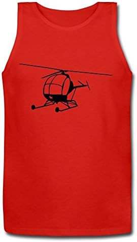 yatrade Men's Helicopter Gyroplane Tank Shirts XXL Red