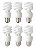 TCP DuraBright 68914B6 14W Spiral Compact Fluorescent Light Bulb, 6-Pack, Soft White