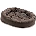 Dog Gone Smart Bed Canvas Donut Pet Bed, Brown,Large, 42"