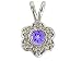 0.46 cts Genuine Tanzanite Pendant - 14kt White or Yellow Gold FREE GIFT BAG!