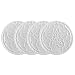 Le Creuset Silicone Set of 4 French Coasters, White