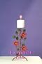Rustic Metal Home D�cor Small Daisy Pillar Stand Flower Power Centerpiece