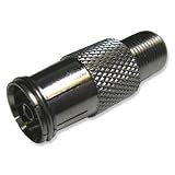 Solid Metal F-Type Satellite to TV Coax Female Adaptor