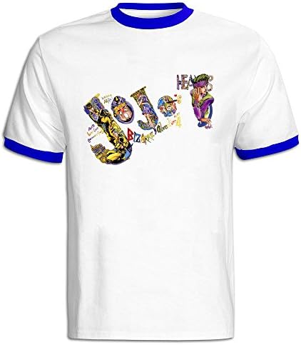 Stammer JoJo's Bizarre Adventure Man Color Block Tee O Neck Cool