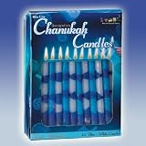 Blue and White Menorah Candles, 45ct