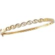 14K Yellow Gold Diamond Bangle Bracelet - 0.25 Ct.