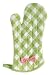 Jessie Steele Meadow Green Gingham Oven Mitt with Pink Bow