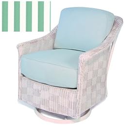 Lloyd-Flanders 46091071472 Calypso Lounge Swivel Glider with a Antique White finish and Cabana... by 